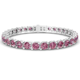 10kt White Gold Aelia Round Lab Diamond Tennis Bracelet (7 Ct. Tw.) front image