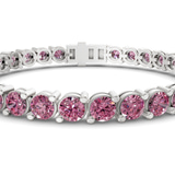 10kt White Gold Aelia Round Lab Diamond Tennis Bracelet (7 Ct. Tw.) right