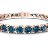 10kt Rose Gold Aelia Round Lab Diamond Tennis Bracelet (20 Ct. Tw.) right