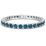 10kt White Gold Aelia Round Lab Diamond Tennis Bracelet (2 Ct. Tw.) front image