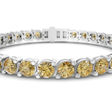 10kt White Gold Aelia Round Lab Diamond Tennis Bracelet (7 Ct. Tw.) right