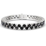 9ct White Gold Isidora Round Double Row Lab Diamond Tennis Bracelet (3 Ct. Tw.) front image