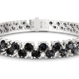9ct White Gold Isidora Round Double Row Lab Diamond Tennis Bracelet (3 Ct. Tw.) right