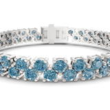 10kt White Gold Isidora Round Double Row Lab Diamond Tennis Bracelet (3 Ct. Tw.) right