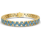 14kt Yellow Gold Isidora Round Double Row Lab Diamond Tennis Bracelet (4 Ct. Tw.) front image