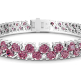 Platinum Isidora Round Double Row Lab Diamond Tennis Bracelet (4 Ct. Tw.) right