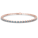 9ct Rose Gold Serene Pear Lab Diamond Tennis Bracelet (20 Ct. Tw.) front image
