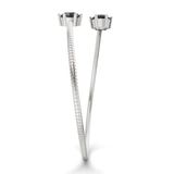 14ct White Gold Elora Flexi Lab Diamond Bangle Bracelet (1 Ct. Tw.) left