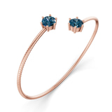 14kt Rose Gold Elora Flexi Lab Diamond Bangle Bracelet (3 Ct. Tw.) right