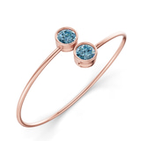 14ct Rose Gold Cleo Flexi Lab Diamond Bangle Bracelet (5 Ct. Tw.) right