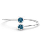 14kt White Gold Cleo Flexi Lab Diamond Bangle Bracelet (1 Ct. Tw.) front image