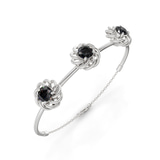 14kt White Gold Spiral Eleve Round Lab Diamond openable bracelet (2 Ct. Tw.) right