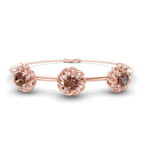14kt Rose Gold Spiral Eleve Round Lab Diamond openable bracelet (1 Ct. Tw.) front image