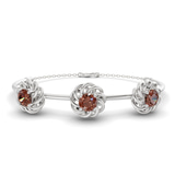 14kt White Gold Spiral Eleve Round Lab Diamond openable bracelet (3 Ct. Tw.) front image