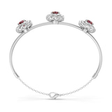 14kt White Gold Spiral Eleve Round Lab Diamond openable bracelet (3 Ct. Tw.) left
