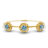 14kt Yellow Gold Spiral Eleve Round Lab Diamond openable bracelet (1 Ct. Tw.) front image