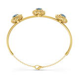 14kt Yellow Gold Spiral Eleve Round Lab Diamond openable bracelet (1 Ct. Tw.) left