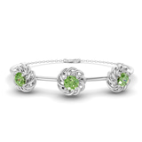 14kt White Gold Spiral Eleve Round Lab Diamond openable bracelet (2 Ct. Tw.) front image