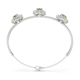 14kt White Gold Spiral Eleve Round Lab Diamond openable bracelet (2 Ct. Tw.) left