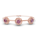 14kt Rose Gold Spiral Eleve Round Lab Diamond openable bracelet (1 Ct. Tw.) front image