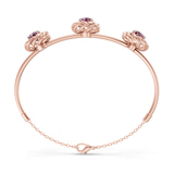 14kt Rose Gold Spiral Eleve Round Lab Diamond openable bracelet (1 Ct. Tw.) left