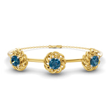 14ct Yellow Gold Spiral Eleve Round Lab Diamond openable bracelet (1 Ct. Tw.) front image