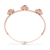 14kt Rose Gold Spiral Eleve Round Lab Diamond openable bracelet (1 Ct. Tw.) left
