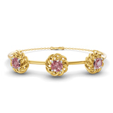 14kt Yellow Gold Spiral Eleve Round Lab Diamond openable bracelet (2 Ct. Tw.) front image