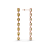 10kt Rose Gold Digitalis Fashion Lab Diamond Dangle Earrings (4 Ct. Tw.) side right image one