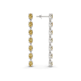 Platinum Digitalis Fashion Lab Diamond Dangle Earrings (4 Ct. Tw.) side right image one