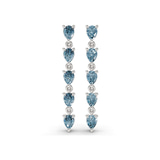 10kt White Gold Salvia Fashion Lab Diamond Dangle Earrings (1 Ct. Tw.) front image