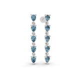 10kt White Gold Salvia Fashion Lab Diamond Dangle Earrings (1 Ct. Tw.) left