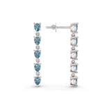 10kt White Gold Salvia Fashion Lab Diamond Dangle Earrings (1 Ct. Tw.) right
