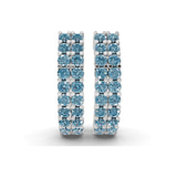 10kt White Gold Gracie Double Row Round Lab Diamond Hoop Earrings (1 Ct. Tw.) right