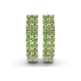 9ct Rose Gold Gracie Double Row Round Lab Diamond Hoop Earrings (7 Ct. Tw.) right