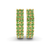 10kt Yellow Gold Gracie Double Row Round Lab Diamond Hoop Earrings (1 Ct. Tw.) right