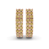 9ct Rose Gold Gracie Double Row Round Lab Diamond Hoop Earrings (8 Ct. Tw.) right