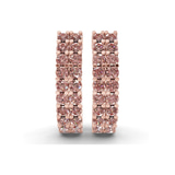 10kt Rose Gold Gracie Double Row Round Lab Diamond Hoop Earrings (1 Ct. Tw.) right