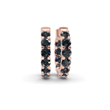 14kt Rose Gold Sirena Round Lab Diamond Hoop Earrings (2 Ct. Tw.) front image