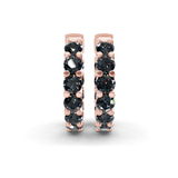 14kt Rose Gold Sirena Round Lab Diamond Hoop Earrings (2 Ct. Tw.) side right image one