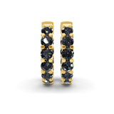 14kt Yellow Gold Sirena Round Lab Diamond Hoop Earrings (8 Ct. Tw.) side right image one