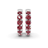 14kt White Gold Sirena Round Lab Diamond Hoop Earrings (4 Ct. Tw.) side right image one
