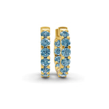 14kt Yellow Gold Sirena Round Lab Diamond Hoop Earrings (7 Ct. Tw.) front image