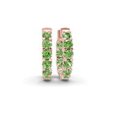 9ct Rose Gold Sirena Round Lab Diamond Hoop Earrings (8 Ct. Tw.) front image