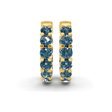 10kt Yellow Gold Sirena Round Lab Diamond Hoop Earrings (8 Ct. Tw.) side right image one