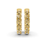 14kt Yellow Gold Sirena Round Lab Diamond Hoop Earrings (7 Ct. Tw.) side right image one