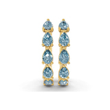 10kt Yellow Gold Lexley Pear Lab Diamond Hoop Earrings (4 Ct. Tw.) right