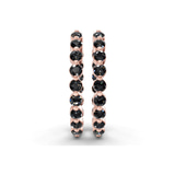 9ct Rose Gold Rylee Round Lab Diamond Hoop Earrings (1 Ct. Tw.) right
