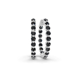 Platinum Rylee Round Lab Diamond Hoop Earrings (1 Ct. Tw.) front image