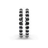 Platinum Rylee Round Lab Diamond Hoop Earrings (1 Ct. Tw.) right